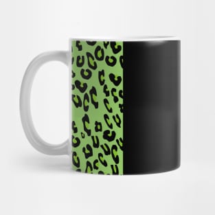 Leopard Print, Zebra Print, Animal Print, Green Mug